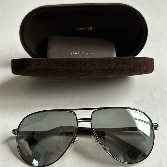 Tom Ford Other - Tom Ford TF 285 52 F  Cole Havana Gunmetal Mirrored Authentic Aviator Sunglasses